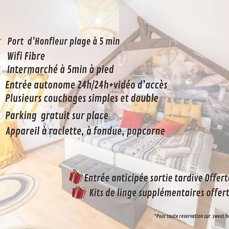 Apartment Cocon Le Panoramique 10min Port Parking Gratuit Honfleur