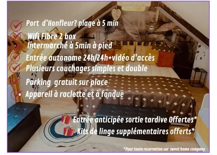 Le Cocon Honfleur Plage 10Min Apartamento *